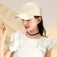 thumbnail image 3 of Baseball Cap White Baseball Hat Font Elements Adjustable Couple Models Chinese Style Baseball Cap for School, 3 of 6