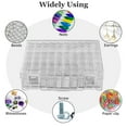 thumbnail image 7 of Bead Organizer Box, 30 Grids Small Clear Plastic Bead Storage Containers, Craft Organizer Case with Hinged Lid for Making Beading Jewelry Rhinestones Crafts Screws Small Parts (1 Pack), 7 of 7