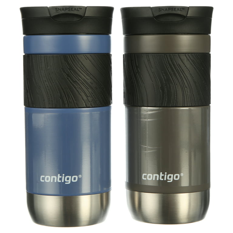 Contigo Byron 2.0 Stainless Steel Travel Mug with SNAPSEAL Lid and Grip  Blue Corn, 20 fl oz. 