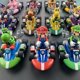thumbnail image 3 of Super Mario Pull Back Car Green Yoshi Donkey Kong Bowser Luigi Toad Princess Peach figura de acción juguetes Anime Game Doll, regalos para niños, 3 of 5