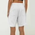 thumbnail image 4 of Womens Shorts Summer Casual Solid Color Cargo Shorts Comfy Zipper Button Pockets Casual Shorts, 4 of 6