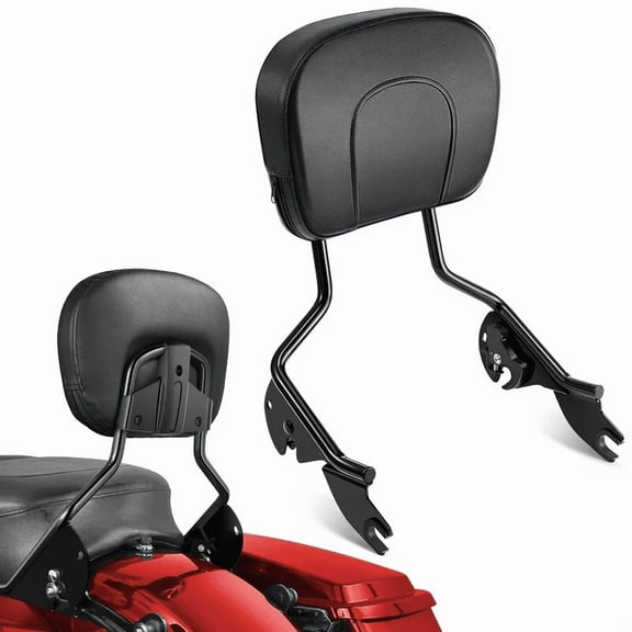Benlari Sissy Bar Detachable Rear Backrest for Harley Davidson Glide 2009-24 BLK
