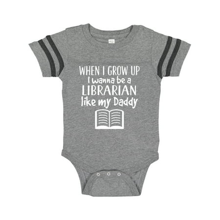 

Inktastic Future Librarian Like Daddy Gift Baby Boy or Baby Girl Bodysuit
