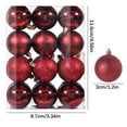 thumbnail image 3 of Hvmvliv 24-Pack of 30mm Christmas Tree Ball Ornaments, Colorful Plastic Hanging Decor for Xmas Party Supplies & Holiday Decorations Wine, 3 of 5
