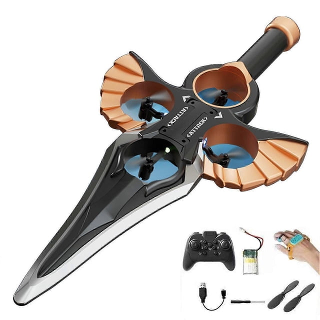 Remote Control Flying-Sword Set - Easy to Fly Stunt RC Aircraft for Kids and Adults, Rechargeable Toy with Lights, Perfect Birthday Present