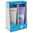 thumbnail image 2 of ThermoFlask 32oz Insulated Standard Straw tumbler , 2-Pack, Cloud Gray/Periwinkle, 2 of 6