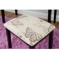 thumbnail image 5 of Ramsey Black Flip-Top Mirror Vanity and Butterfly Upholstered Stool Set, 5 of 16