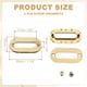 thumbnail image 2 of Uxcell 2Pcs Ojetes de Tornillo, Ojetes Ovalados de Aleación de 1 pulgada para Bolsas, Cortinas y Reemplazo de Ropa de Costura DIY, Dorado, 2 of 6