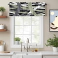 thumbnail image 2 of Abstract Art Valance Curtain Green White Black Gray Line Modern Simple Window Valances Rod Pocket Short Curtains Window Treatments for Kitchen Bedroom Bathroom Laundry 60" x 18", 2 of 9