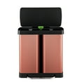 thumbnail image 6 of happimess Edmund Kitchen Trash/Recycling 16-Gallon Double-Bucket Trash Can, Rose Gold, HPM1013D, 6 of 8