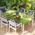 thumbnail image 2 of Yellow St. Patrick's Day Table Cloths for 5 Foot Rectangle Tables, Green Lucky Clovers Dog Patio Waterproof Elastic Fitted Tablecloths, Washable Rectangular Table Cover for Camping, 2 of 8