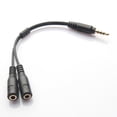 thumbnail image 4 of 3.5mm stereo audio male and microphone splitter adapter black, 4 of 5
