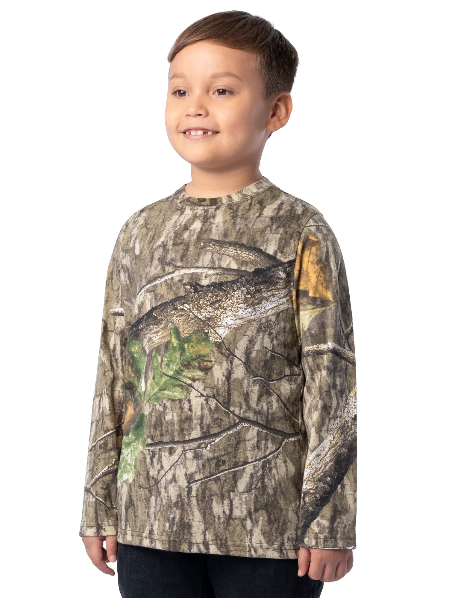 Mossy Oak Youth Hunting Camo Long Sleeve T-Shirt, Size XS-XL