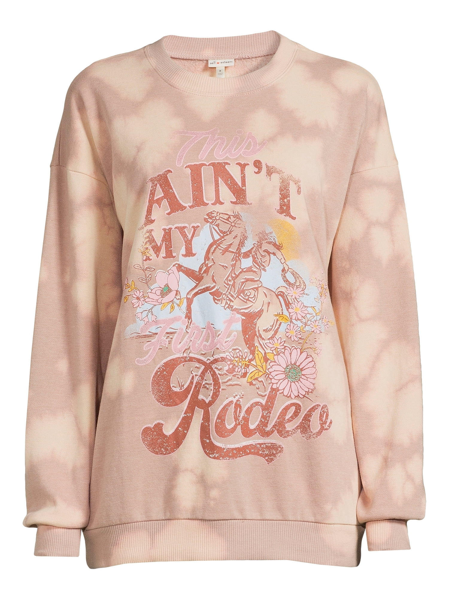 Self Esteem Juniors Mineral Wash Graphic Sweatshirt, Sizes S-XL