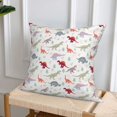 thumbnail image 6 of Throw Pillow Covers, cute dinosaur AB Soft Square Pillow Cases with Invisible Zipper for Couch Bed Sofa, Farmhouse Fall Home Decor 16"x16", 6 of 7