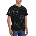 thumbnail image 4 of Yiaed Dinosaur Print Mens Short Sleeve Tight Fit T-Shirt, Crewneck Casual Tee-Large, 4 of 5