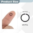 thumbnail image 2 of Uxcell 200 Pcs Open Jump Rings, 6mm Split Metal O Ring 0.7mm Thick Keychains Connector Ring for Jewelry Making DIY Necklaces Bracelet Earrings Craft Making, Black, 2 of 6