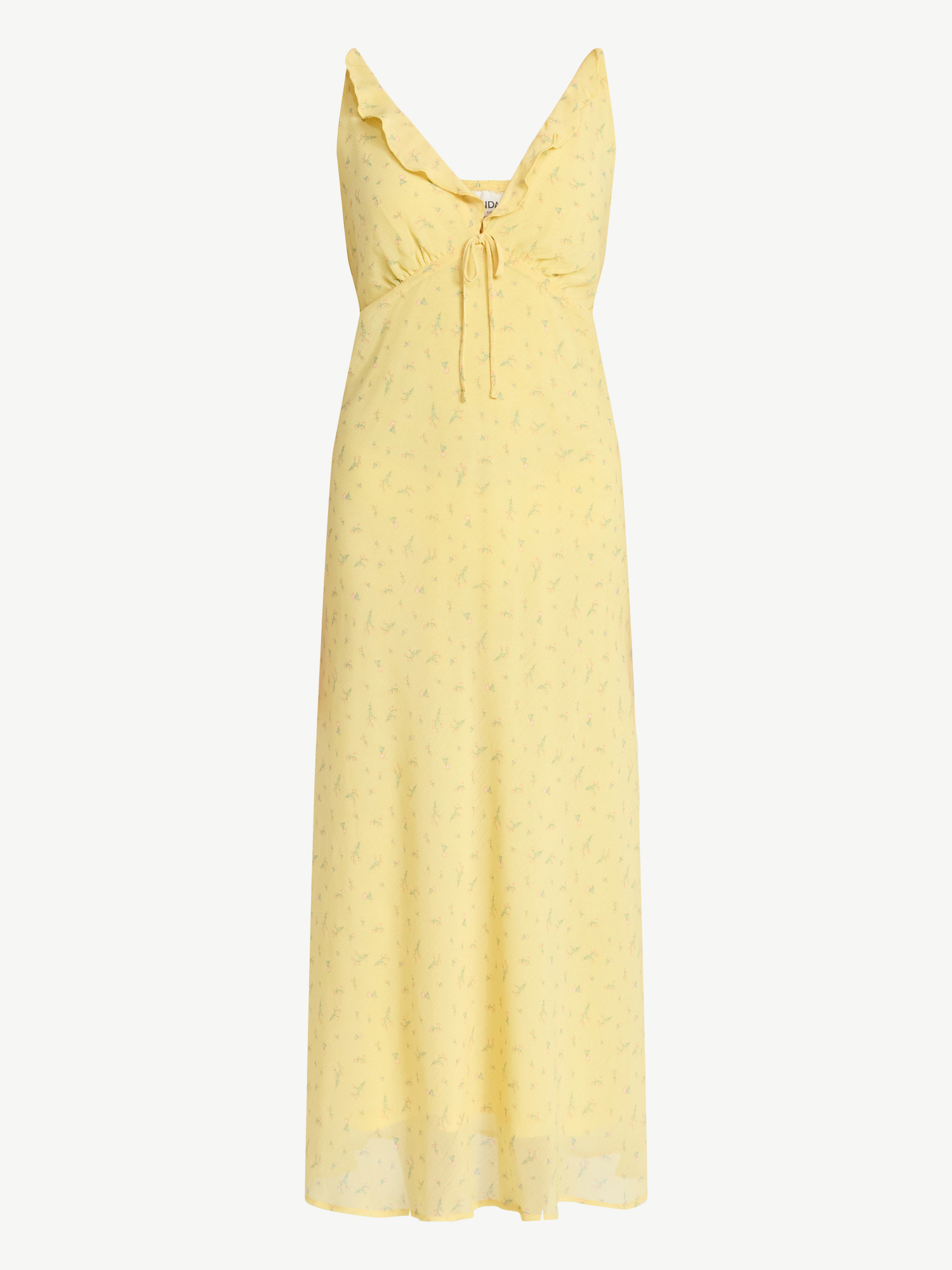 No Boundaries Sleeveless Ruffle Midi Dress, Women's XXS-XXL