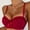 Red, variant on Hvot&aat Fashion Women Balconette Bowknot Bra Cute Lace Underwire Push Up Bras Removable Shoulder Strap Daily Bra