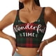 thumbnail image 1 of Balery Wonderful Time Christmas Sujetadores deportivos con espalda cruzada para mujer, acolchados, sin costuras, de alto impacto, ideales para yoga, gimnasio, entrenamiento y fitness.-Medium, 1 of 8