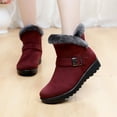 thumbnail image 6 of Ankle Boots for Women Large Size Insulation Outdoor Women Snow Boots Round Toe Shoes Casual Zipper Boots Womens Snow Boots Winter Warm Ankle Boots Outdoor Fleece Lined Shoes for Women, 6 of 9