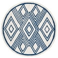 thumbnail image 4 of SAFAVIEH Micro-Loop Glenda Geometric Aztec Wool Runner Rug, Ivory/Navy, 2'6" x 9', 4 of 10