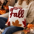 thumbnail image 5 of 2pcs Plush 3D Fall Pumpkin Maple leaf Throw Pillows Covers,Thanksgiving Halloween Fall Decor,Fall Pillow Covers for Home Sofa Couch Bed, 5 of 5