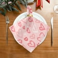 thumbnail image 2 of GZHJMY Valentine's Day Heart Cloth Napkins Set of 4, Reusable Washable Oversized Table Napkins for Family Wedding Dinner Party Home Decor, 20 Inch Decorative Washcloths, 2 of 7