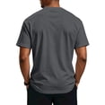 thumbnail image 5 of Mens Henley Shirt Short Sleeve Casual Button Basic Tees Slim Fit Stretch Summer T Shirts Dark Gray S, 5 of 6