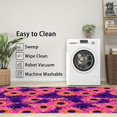 thumbnail image 3 of 5x7 Rug, Sunflower Rug Washable Non Slip Soft for Living Room Bedroom, Pink and Purple Floral Area Rug, Girls Flower Carpet, Sunflower Home Decor & Gifts, 3 of 7