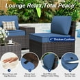 thumbnail image 5 of ASJMR 9 Pieces Outdoor Patio Furniture Sets with 2 Swivel Chairs and Cusions,PE Rattan Wicker Conversation Outside Sectional Sofa Set,Navy, 5 of 10