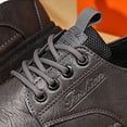 thumbnail image 5 of TIREOW Men's Vintage Leather Lace Up Soft Rubber Sole Non-Slip Platform Round Toe Oxfords Shoes Waterproof Business Footwear Formal Derby Dress Shoes, 5 of 8