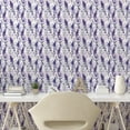thumbnail image 2 of Ambesonne Lavender Peel & Stick Wallpaper for Home, Flowering Branch Painting, 13"x36", Quartz Blue Violet and White, 2 of 5