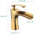 thumbnail image 1 of Grifo de lavabo de baño de lujo grifo de cascada de un solo mango acabado dorado pulido para baño de 1 orificio Ormromra WLJ-4125, 1 of 2