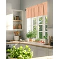 thumbnail image 3 of Peach Fuzz Valances for Windows Coral Solid Color Valance Rod Pocket Light Filtering Short Window Treatments Curtains for Kitchen Bathroom Living Room Bedroom, 1 Panel, 42 x 12 Inch, 3 of 7