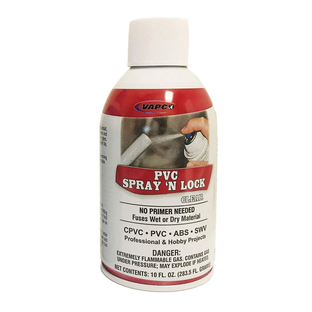 Vapco PVC Spray N' Lock Sealant Bonds Wet & Dry PVC, CPVC, ABS, SWV