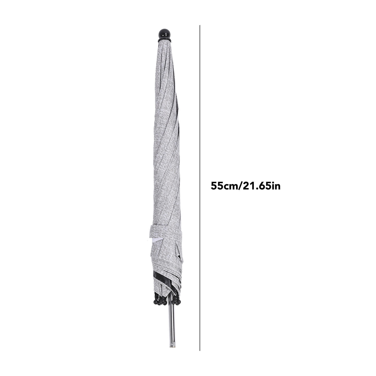 LAZIOEGR Adjustable 85 cm Baby Stroller Sun Shade Umbrella – UV & Rain Protection, Clip‑On, Lightweight, Large‑Size, Denim Gray