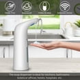 thumbnail image 5 of Dispensador automático de jabón líquido para manos que funciona con pilas, sensor de movimiento sin contacto para cocina y baño, resistente al agua IPX6, gran capacidad, base antideslizante, 5 of 5
