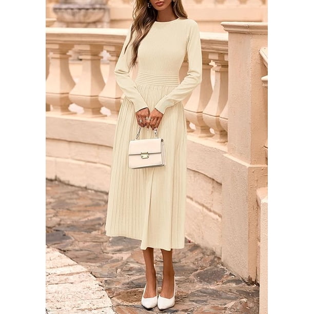 wedding sweater dress PRETTYGARDEN Women's Long Sleeve Knit Maxi Dress,Apricot,S Machine wash with a laundry bag recommended or hand wash in cold water Elegant Wrap Cardigan, Tie Wrap