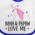 thumbnail image 4 of Inktastic Nana and Papaw Love Me Girls Baby Bib, 4 of 4