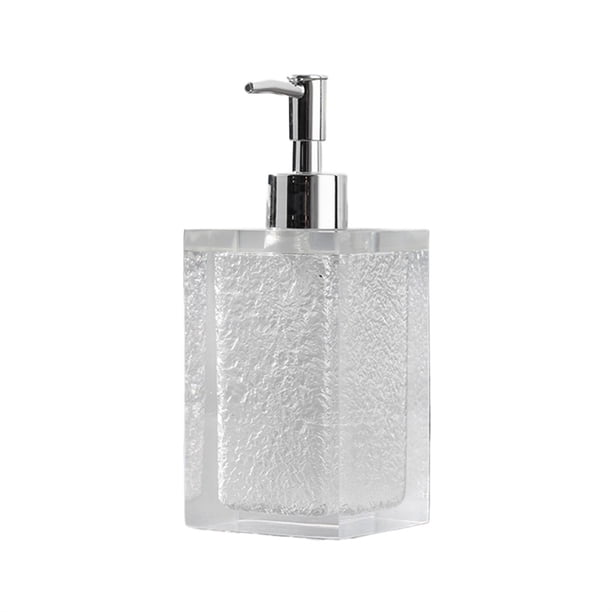 Dispensador de jabón con botella de jabón plateada galvanizada for encimera de cocina y baño