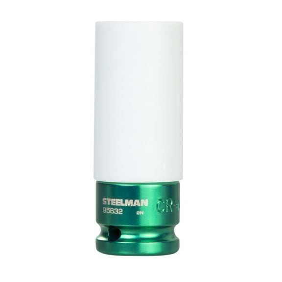 Steelman 1/2 in. Drive 22mm Nylon Impact Socket, Green 95632