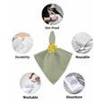thumbnail image 6 of Boanket Sage Green Cloth Napkins Set of 6, Holiday Napkins for Baby Shower, Farmhouse Sage Green Decor Washable Reusable Dinner Napkins for Cocktail Wedding Party, 20 x 20 Inch, 6 of 7