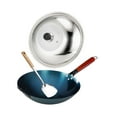 thumbnail image 4 of veasfak Wok Pan Chef Wood Handle Uncoated Chinese Wok for Kitchen Cooking Restaurant Pot Diameter 32cm, 4 of 9