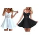 thumbnail image 5 of Vestido de mujer de encaje de verano con cuello en V y correa para la playa en casa, L, negro Yuarrent AP001718-03, 5 of 6
