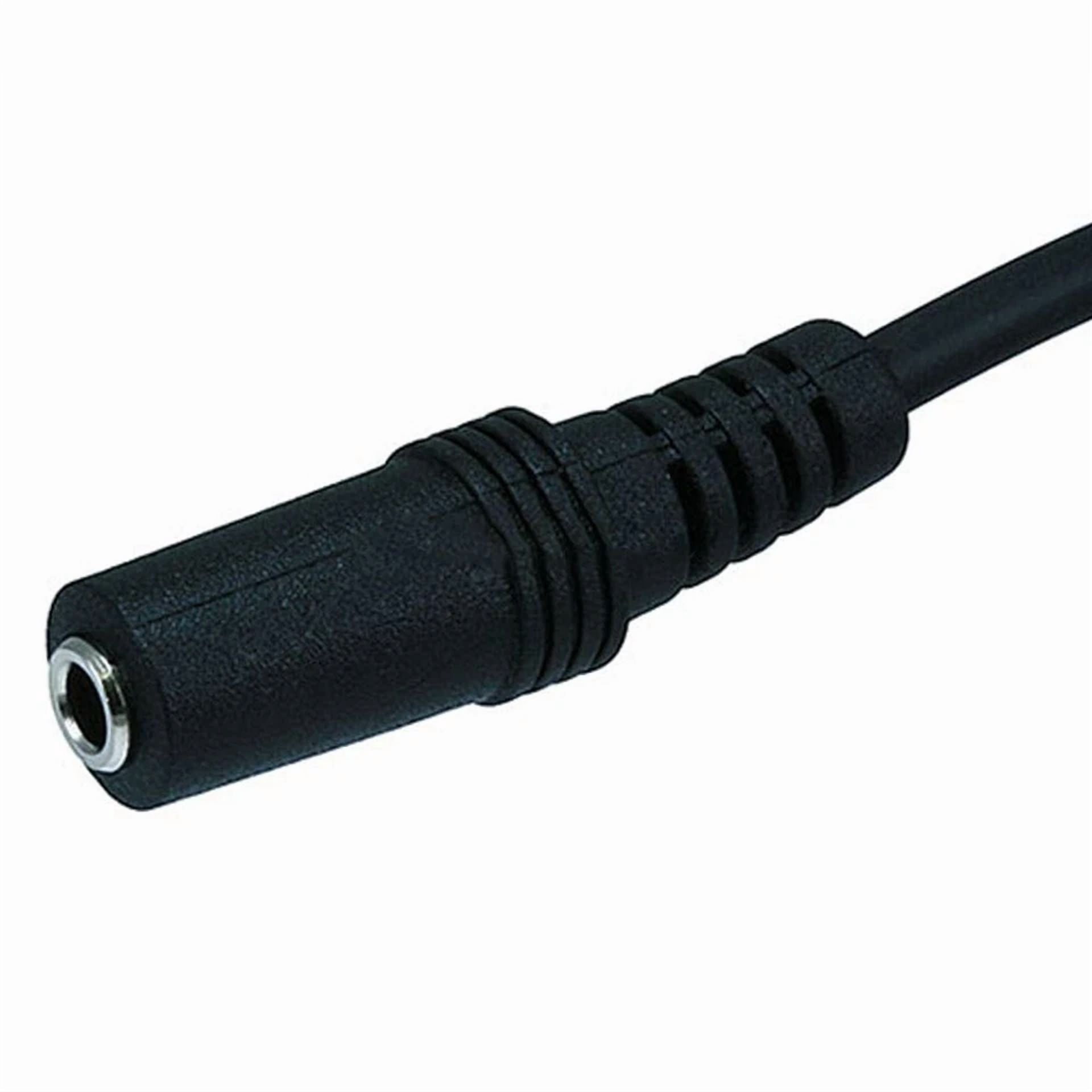 CRESTIN- 2 Pcs 12Ft 3.5Mm 1/8" Male To Female Trs Stereo Audio Cable Extension Cord Black