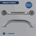 thumbnail image 5 of Five Oceans Boat Grab Handle, 2 Pack 9 Inch Stainless Steel Marine Handrail for Pontoon, Fishing Boats, Bass Boats, Sport Boats, Sportyachts, Sailboats FO577-M2, 5 of 7