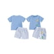 thumbnail image 2 of Conjunto de ropa de verano para niños pequeños: camiseta de manga corta con bordado de peces y pantalones cortos con cintura elástica (2 piezas)., 2 of 9