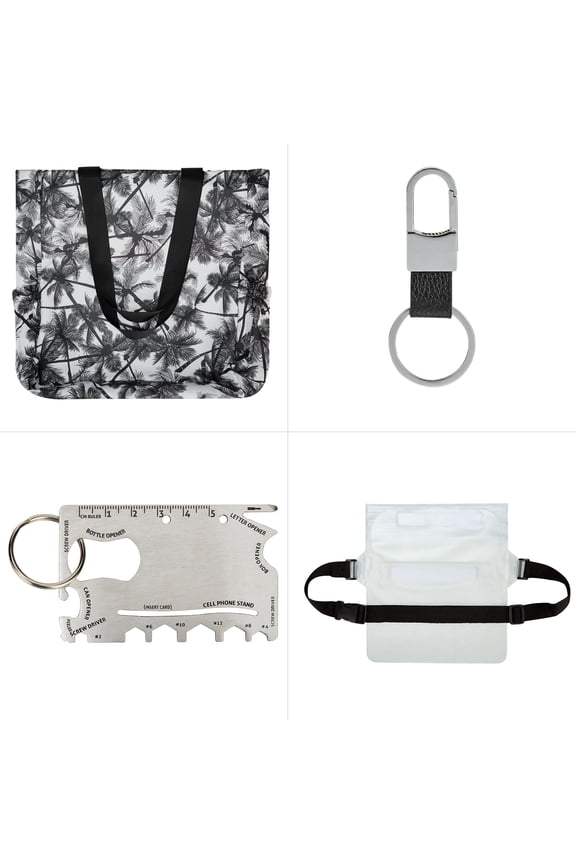 Large Beach Tote Bag Women Waterproof Sandproof Zipper Beach Tote Bag for Pool Gym Grocery Travel Including Bottle Opener and Key Chain