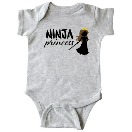 

Inktastic Ninja Princess-brown haired silhouette Gift Baby Girl Bodysuit